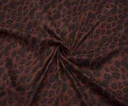 SOFT DEGRADED LEOPARD PRINT CUPRA FABRIC - BURGUNDY