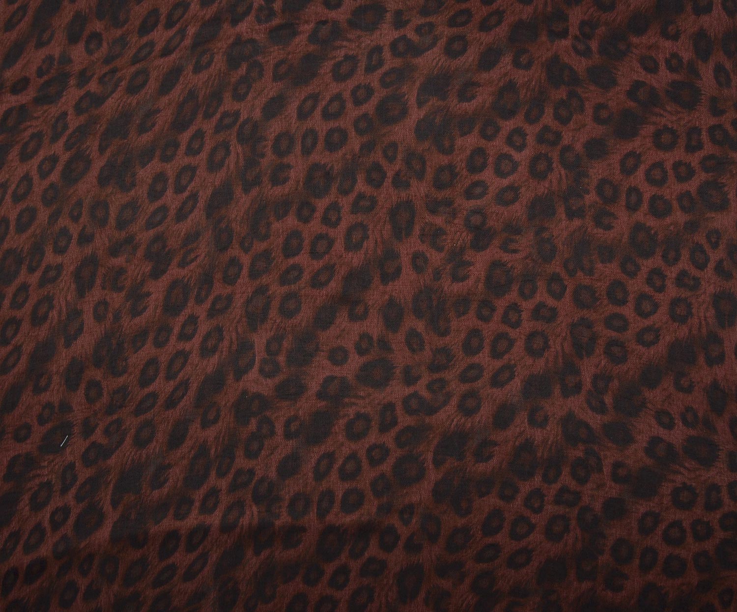 SOFT DEGRADED LEOPARD PRINT CUPRA FABRIC - BURGUNDY