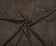PATTERNED SILK CUPRA FABRIC - COFFEE