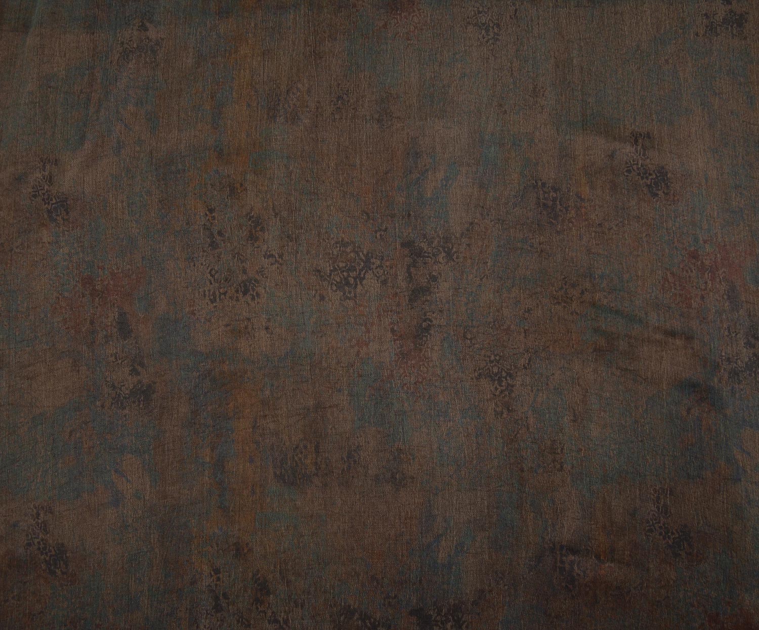 PATTERNED SILK CUPRA FABRIC - COFFEE