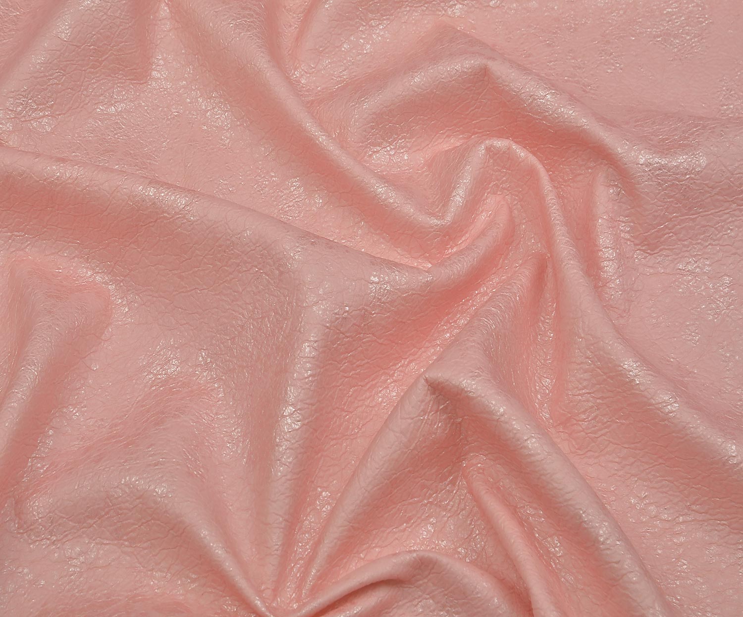 LİKRALI KIRIŞIK DERİ KUMAŞ - PEMBE