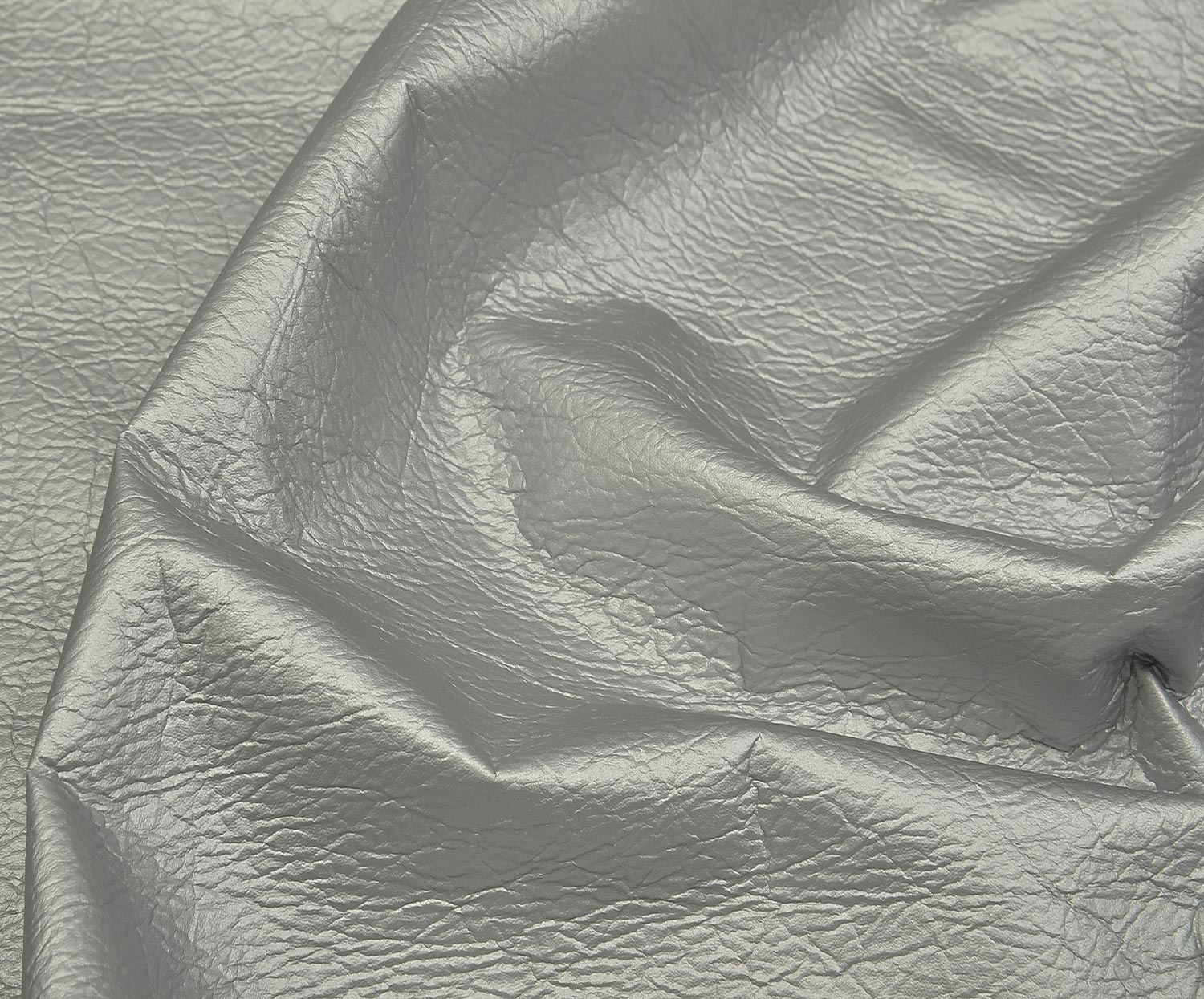 CRINKLE LEATHER FABRIC - GREY