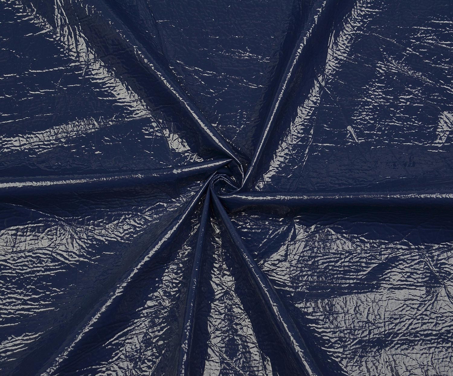 CRINKLED LEATHER FABRIC - NAVY