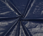 CRINKLED LEATHER FABRIC - NAVY