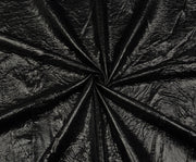 CRUMPLED LEATHER FABRIC - BLACK