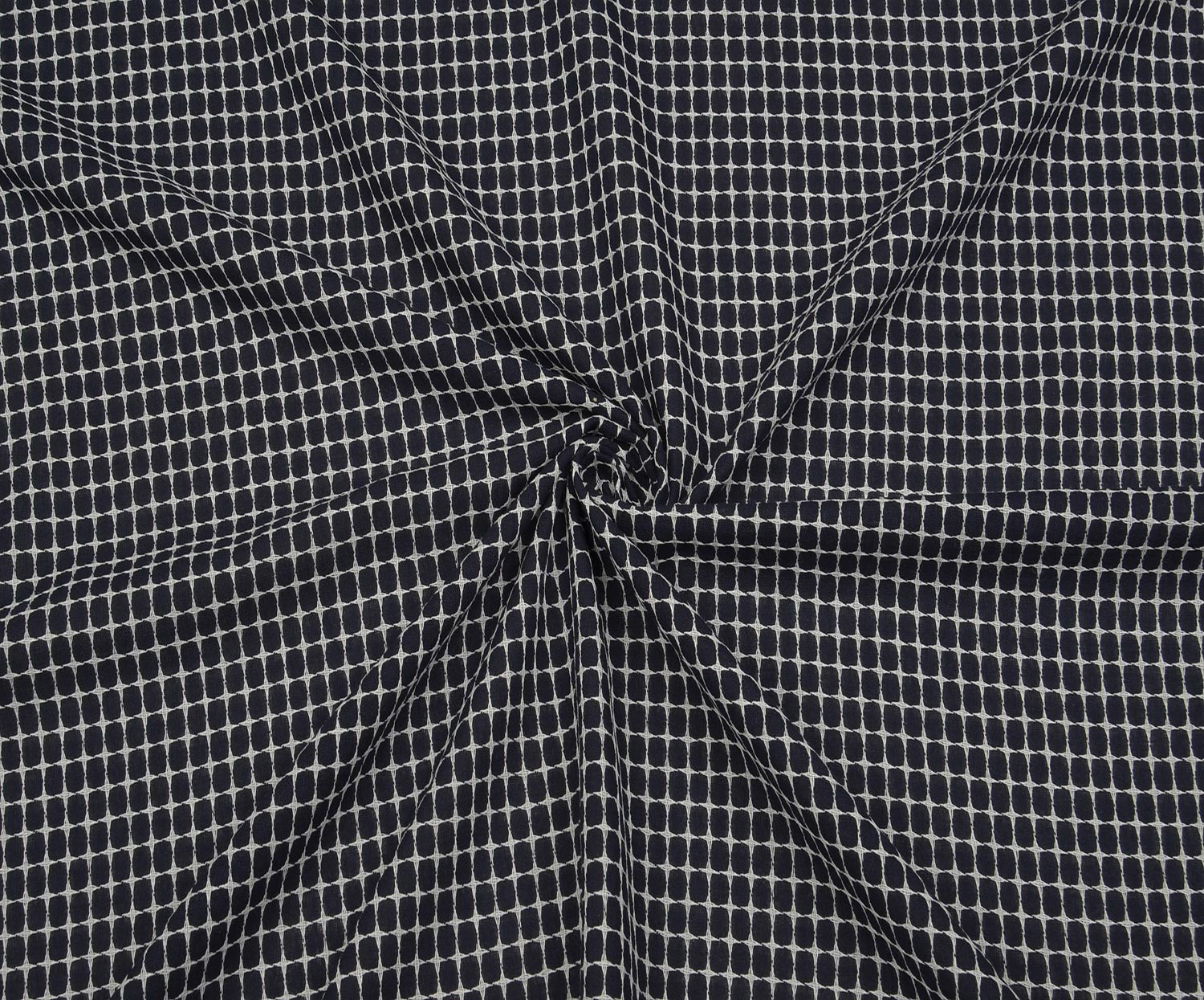 COTTON LINEN FABRIC - NAVY BLUE