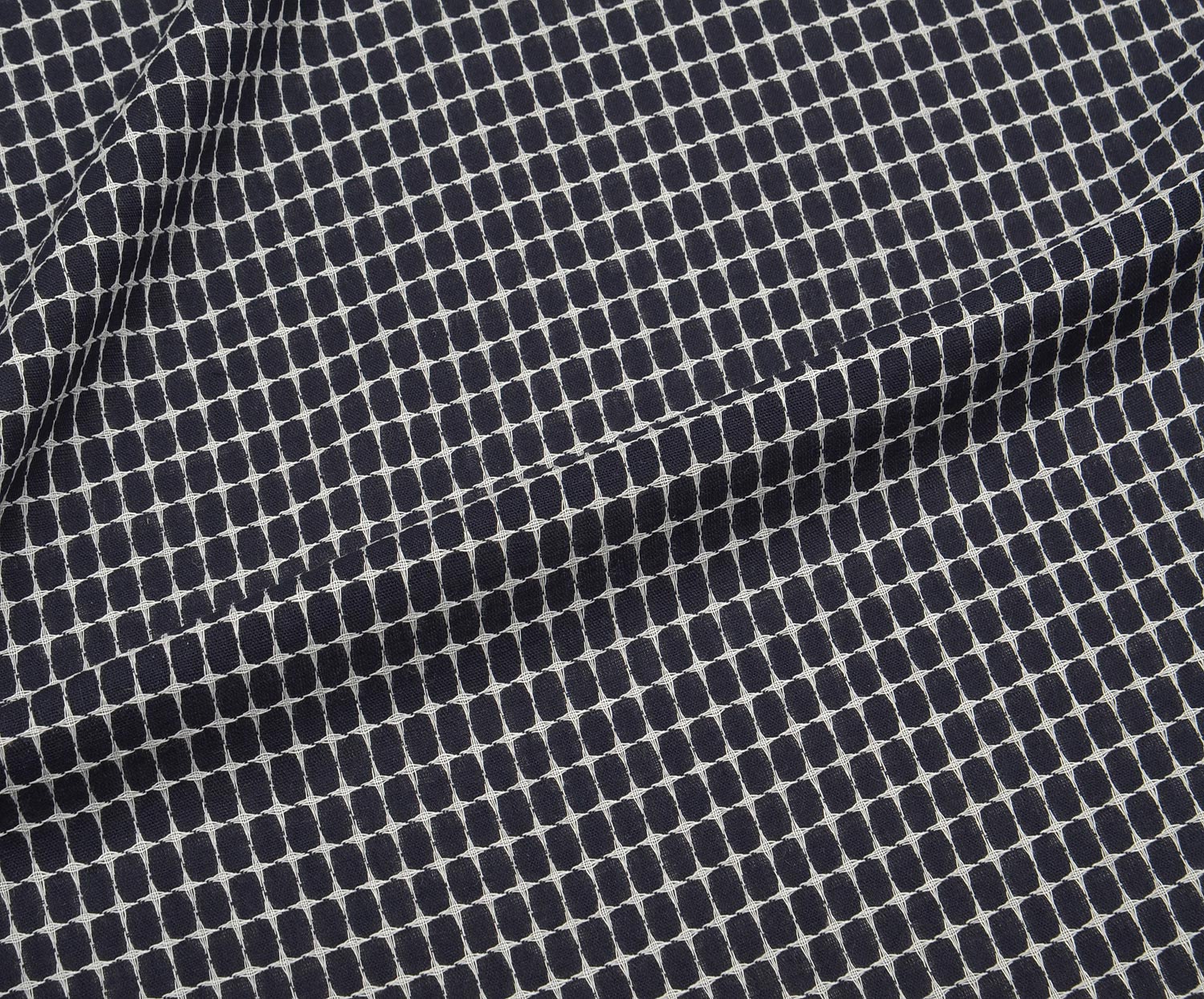 COTTON LINEN FABRIC - NAVY BLUE
