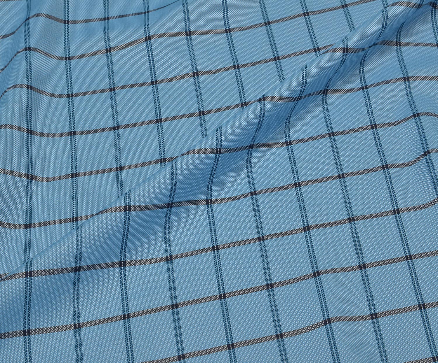 SHIRTING COTTON FABRIC - BLUE