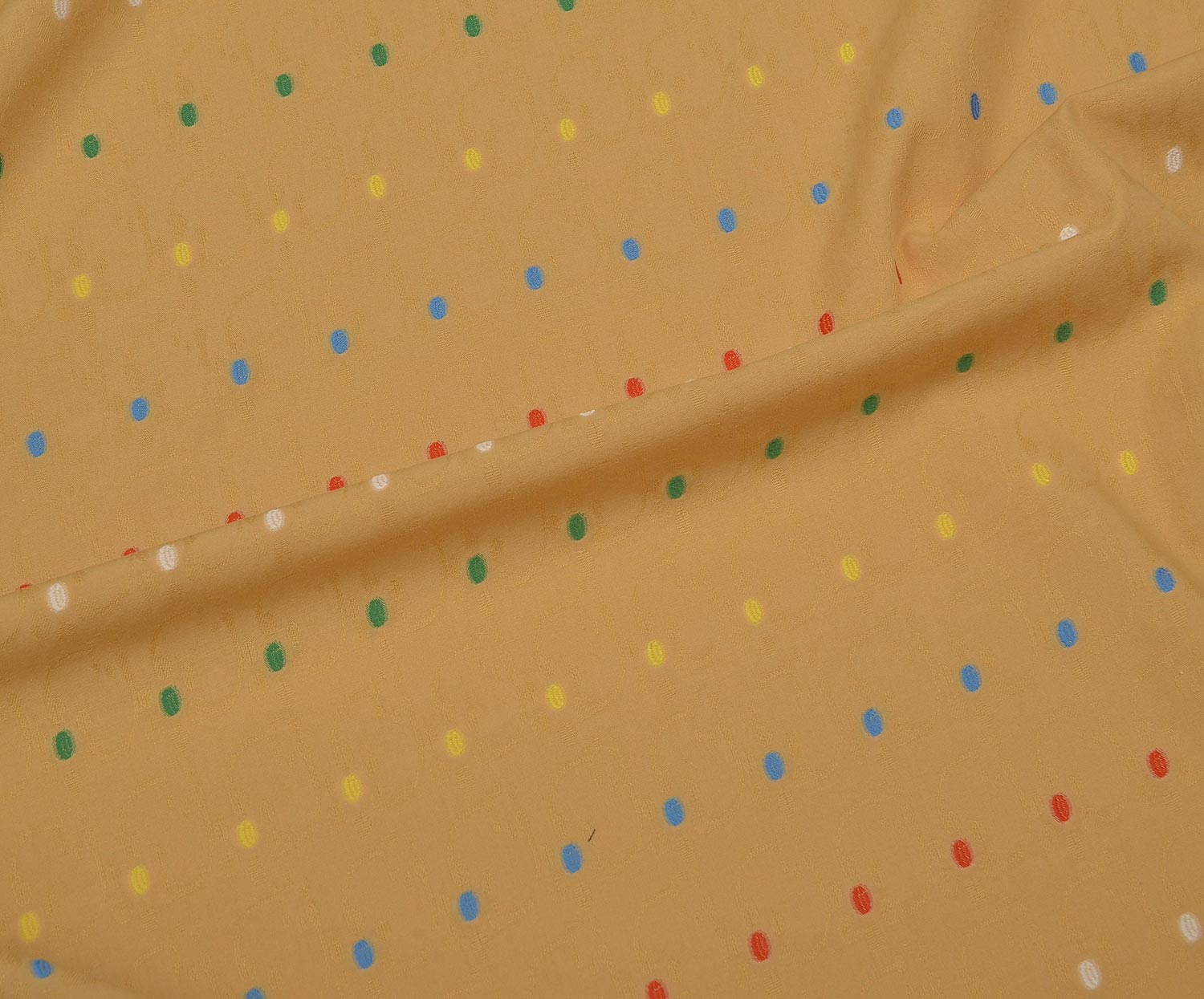 PRINTED COTTON FABRIC - CAMEL