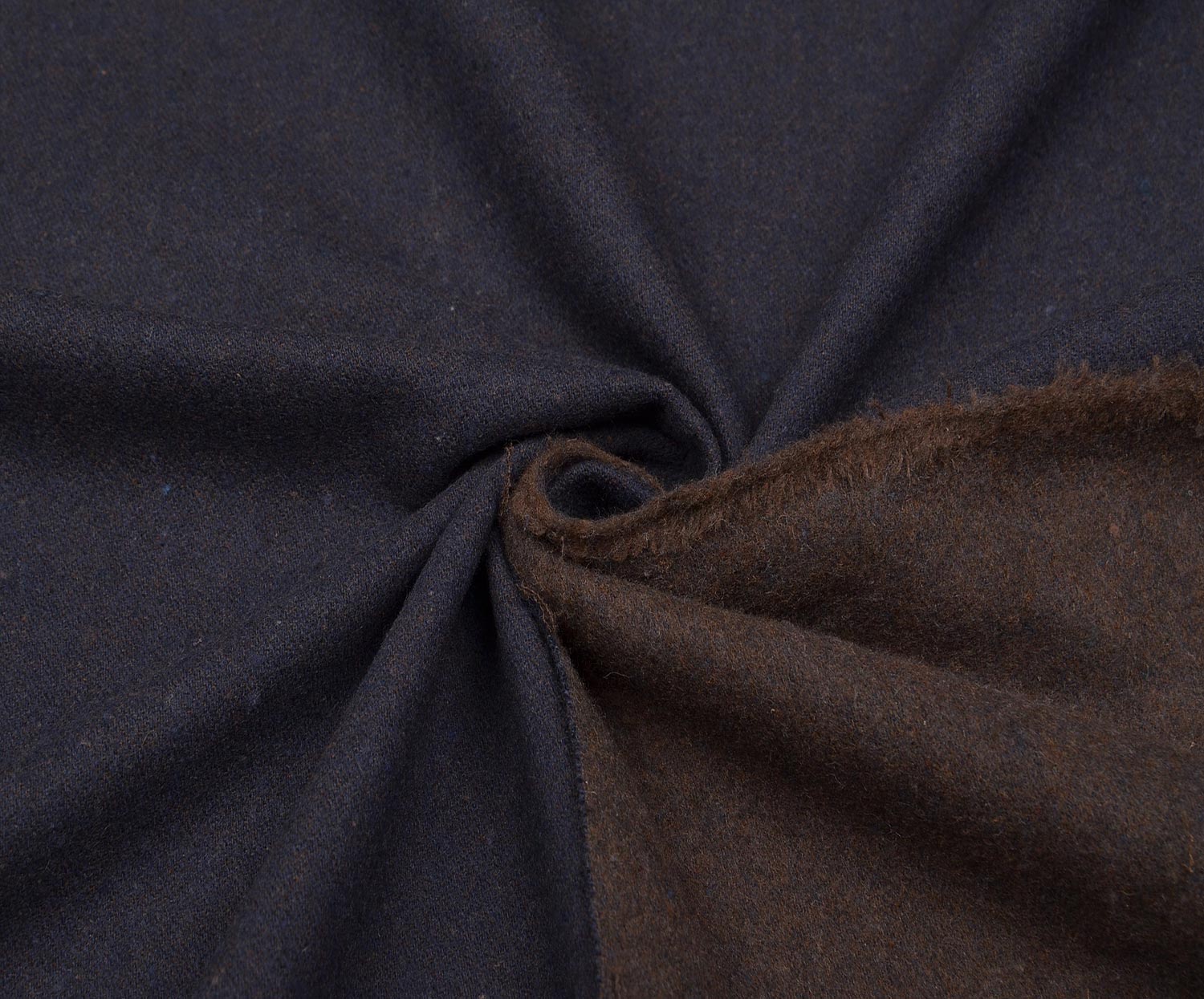 THIN FELT COAT FABRIC - COFFEE