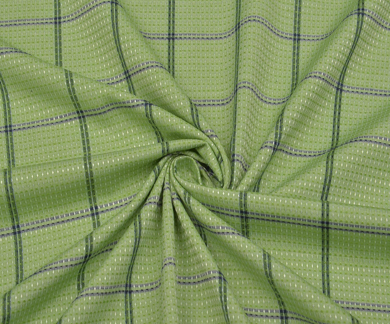SHIRTING COTTON FABRIC - GREEN