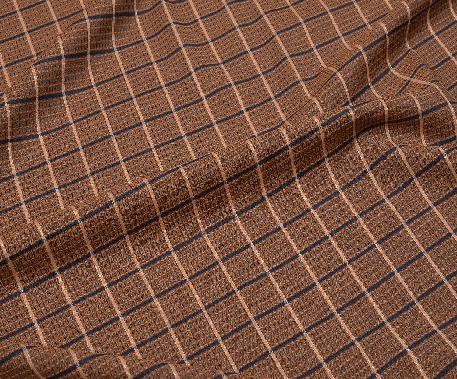 SHIRTING COTTON FABRIC - COFFEE