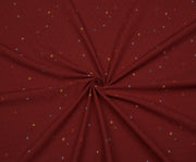 PRINTED COTTON FABRIC - BURGUNDY