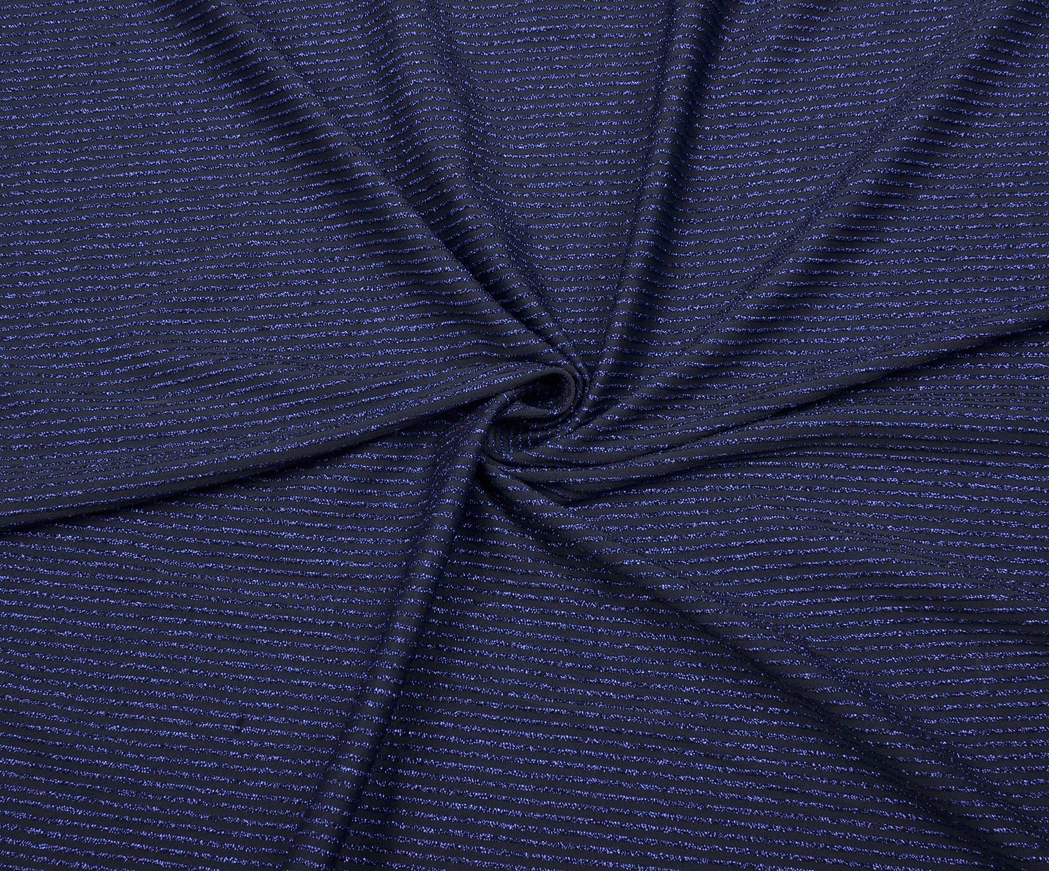 SHIMMER OTTOMAN KNIT FABRIC - NAVY