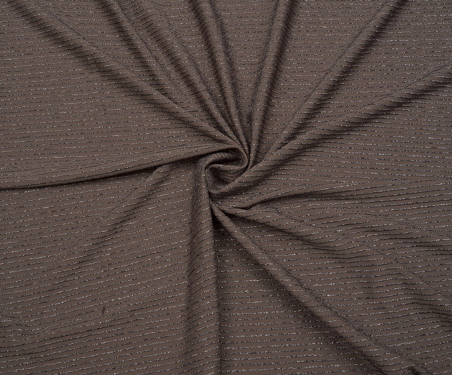 SHIMMER OTTOMAN KNIT FABRIC - COFFEE
