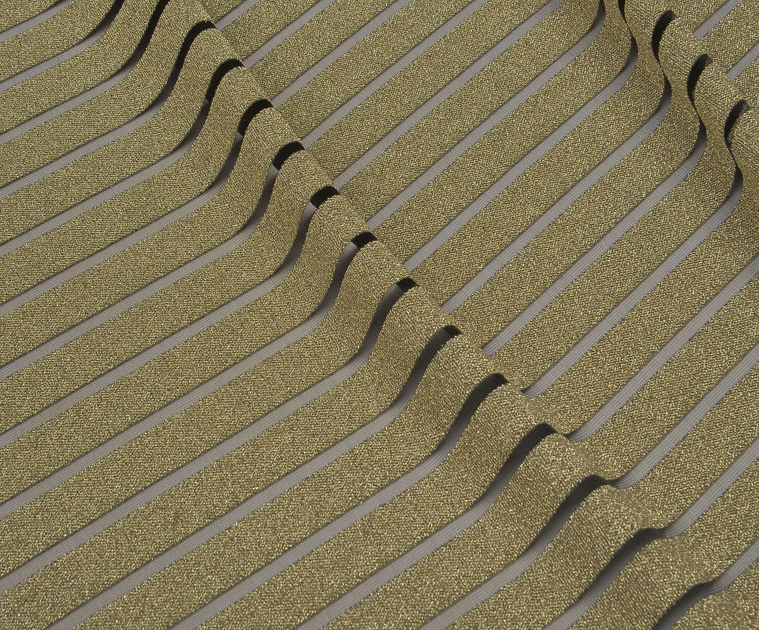 TRANSPARENT GLITTER KNITTED FABRIC - GOLD