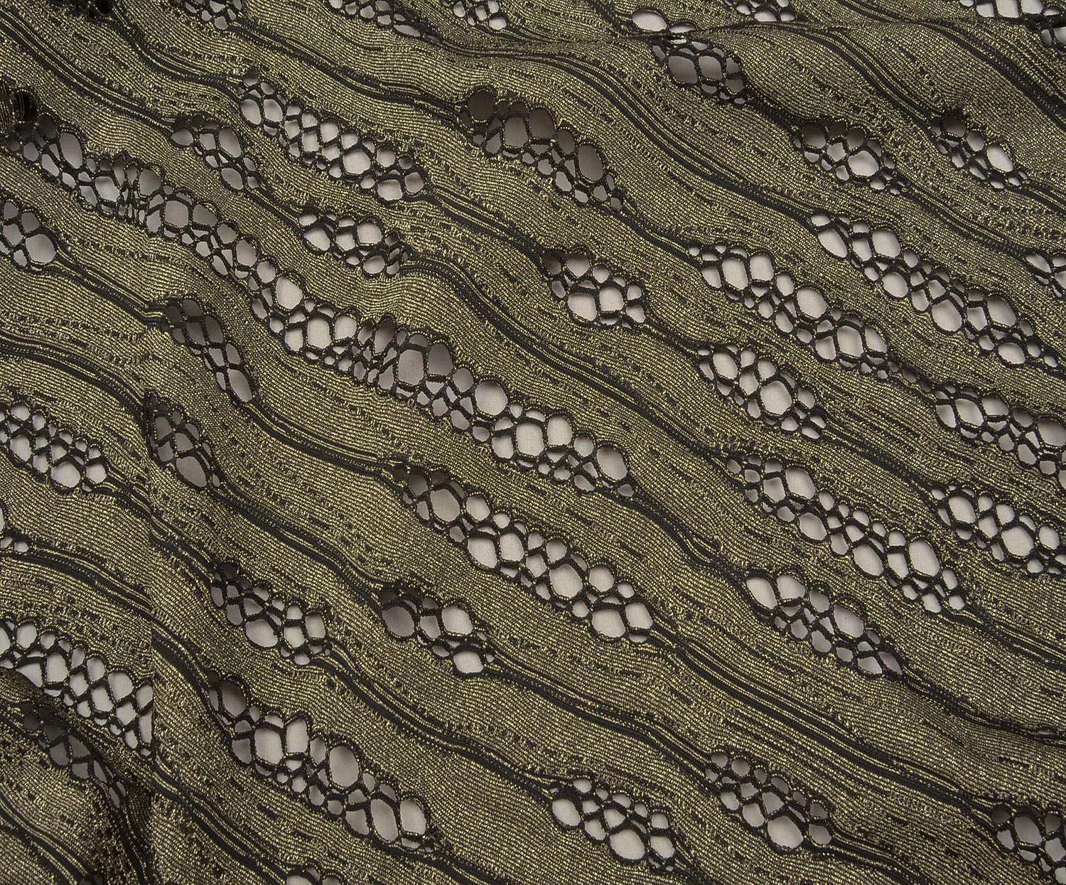GLITTER KNITTED MESH FABRIC - GOLD