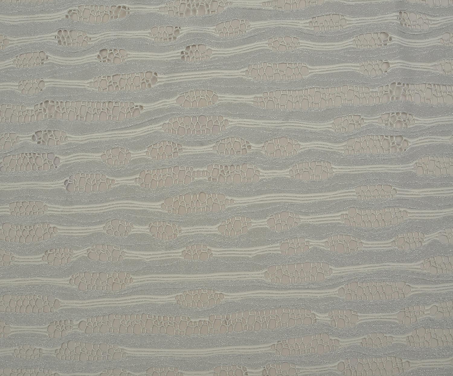 LUREX KNITTED MESH FABRIC - LIGHT GREY