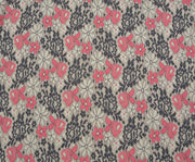 TWO-TONE CORDED LACE FABRIC - PINK