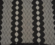 BROCADE FABRIC ON TULLE - BLACK
