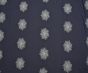CHIFFON EMBROIDERY FABRIC - NAVY