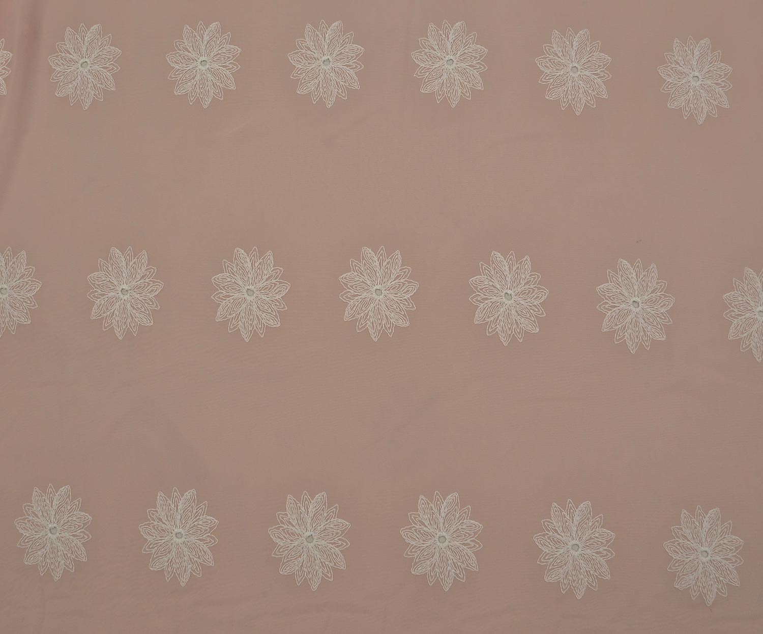 CHIFFON EMBROIDERY FABRIC - POWDER