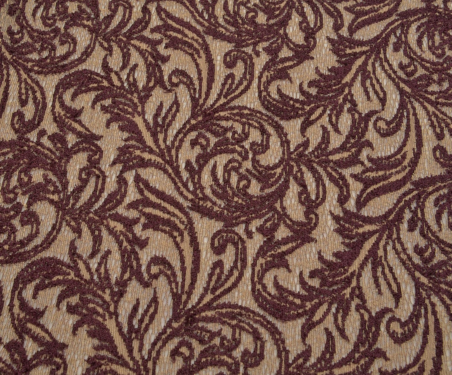 TWO-TONE CLIPTRONIC LACE FABRIC - BORDEAUX