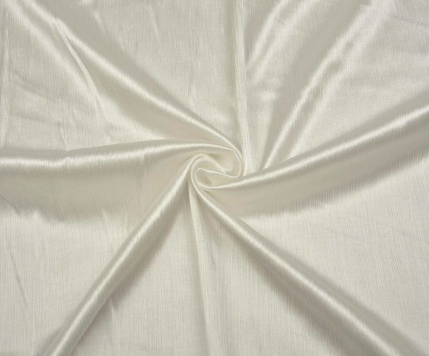 CRUSHED SATIN FABRIC - ECRU