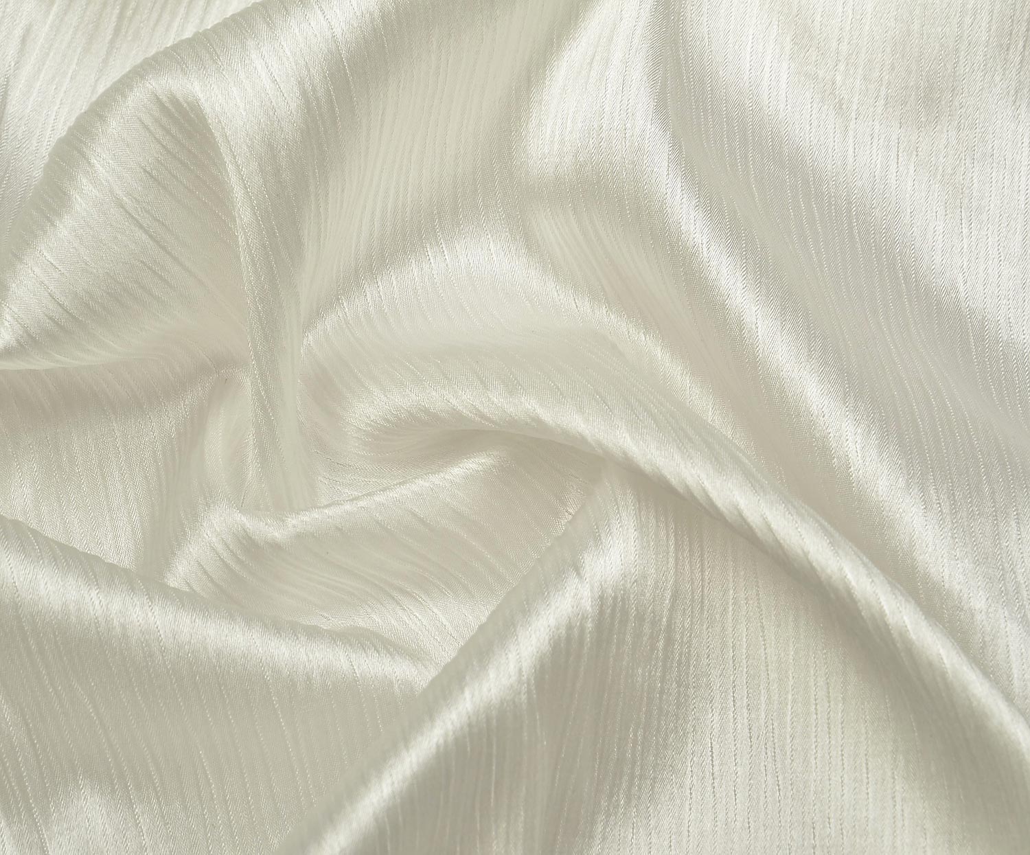 CRUSHED SATIN FABRIC - ECRU