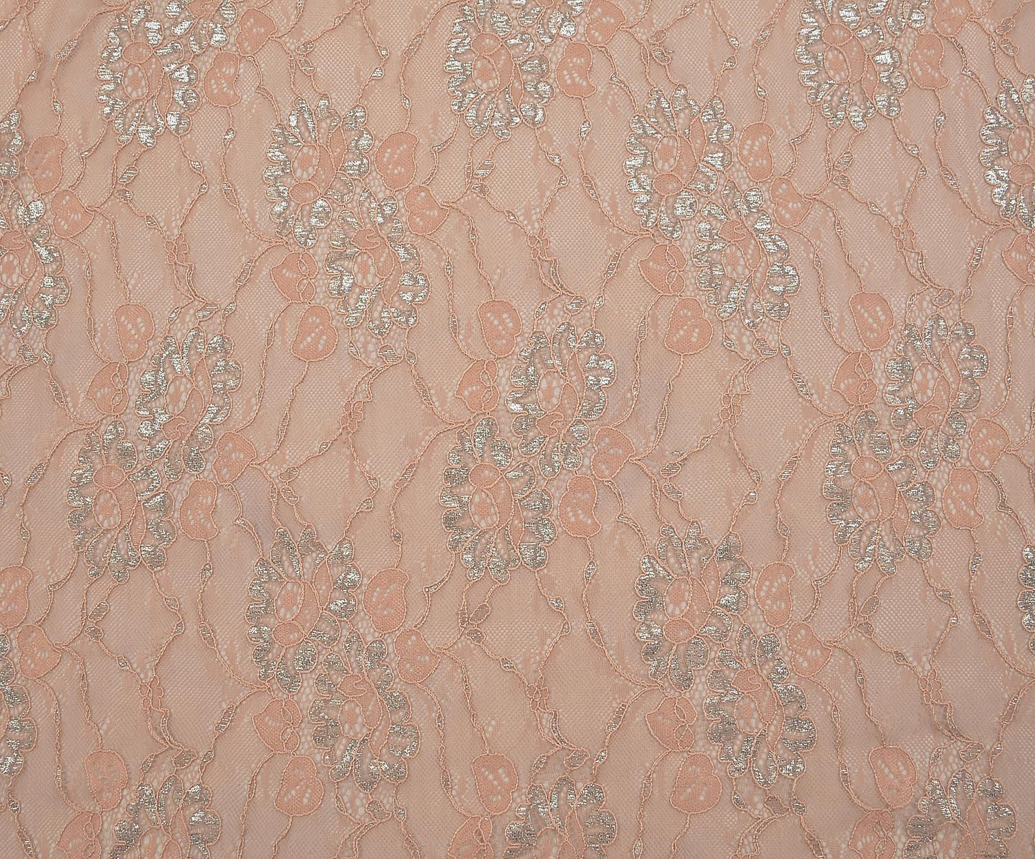 SEQUINED CORDED LACE FABRIC - POWDER