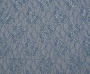 SHIMMERING CORDED LACE FABRIC - LIGHT NAVY