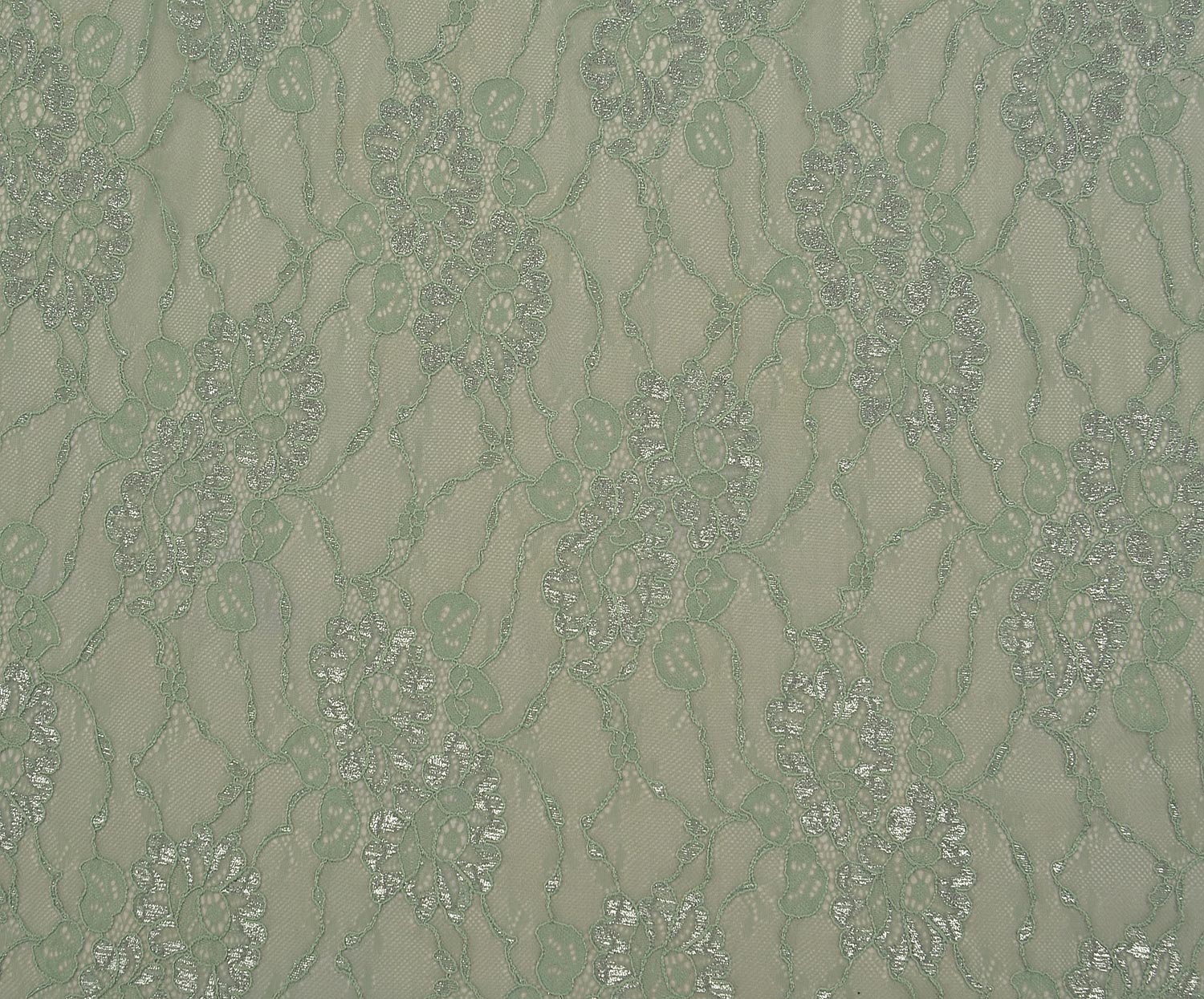 CORDED LACE FABRIC WITH GLITTER - MINT