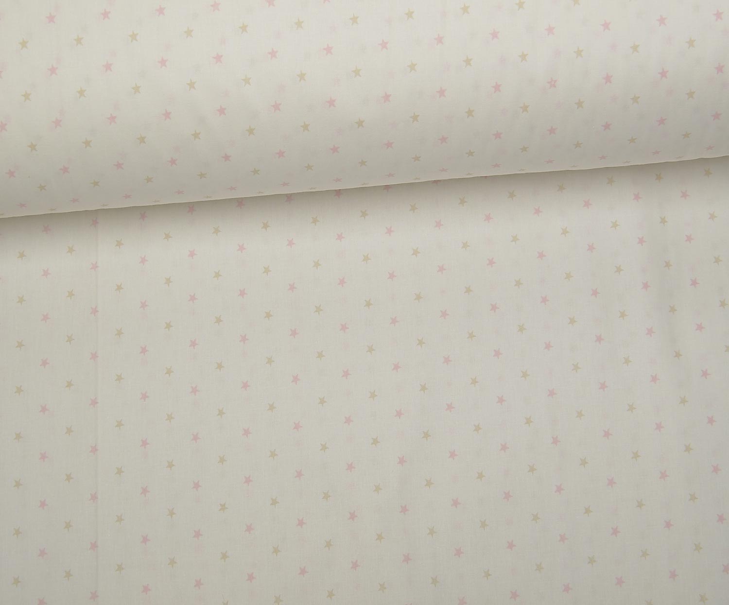 MİNİK YILDIZ DESENLİ POPLİN KUMAŞ - PEMBE