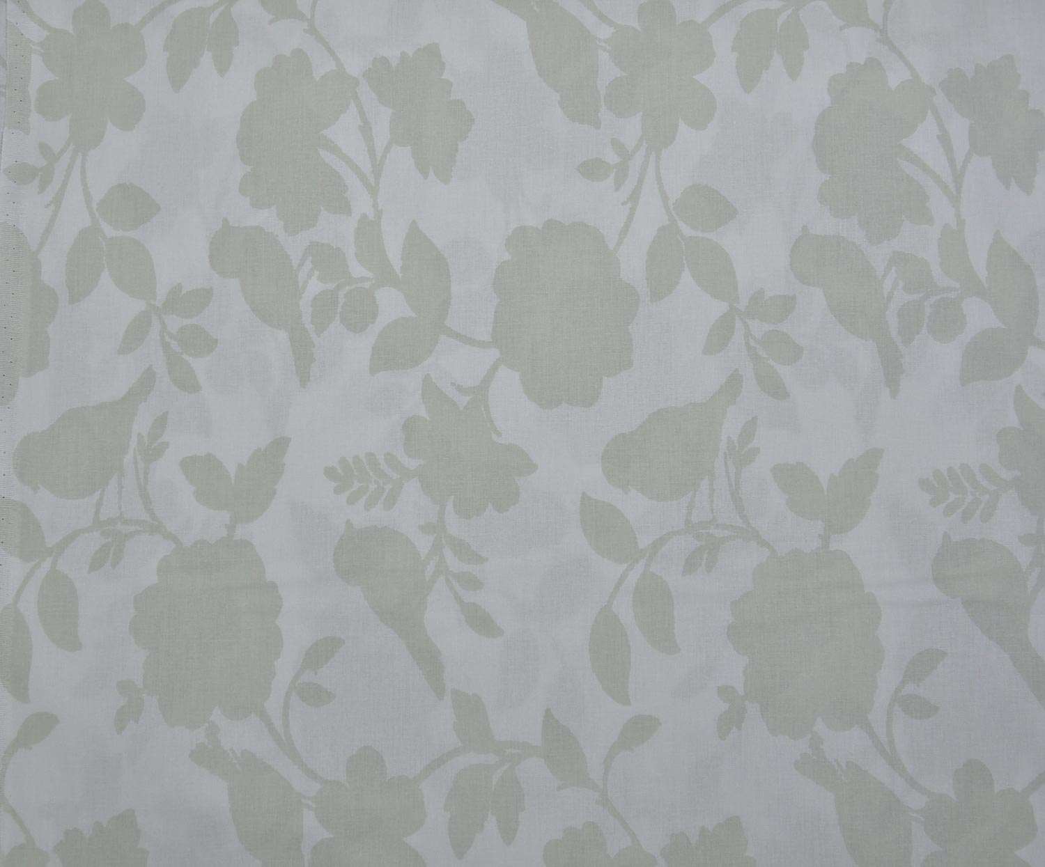 SOFT FLORAL DESENLİ POPLİN KUMAŞ - TAŞ