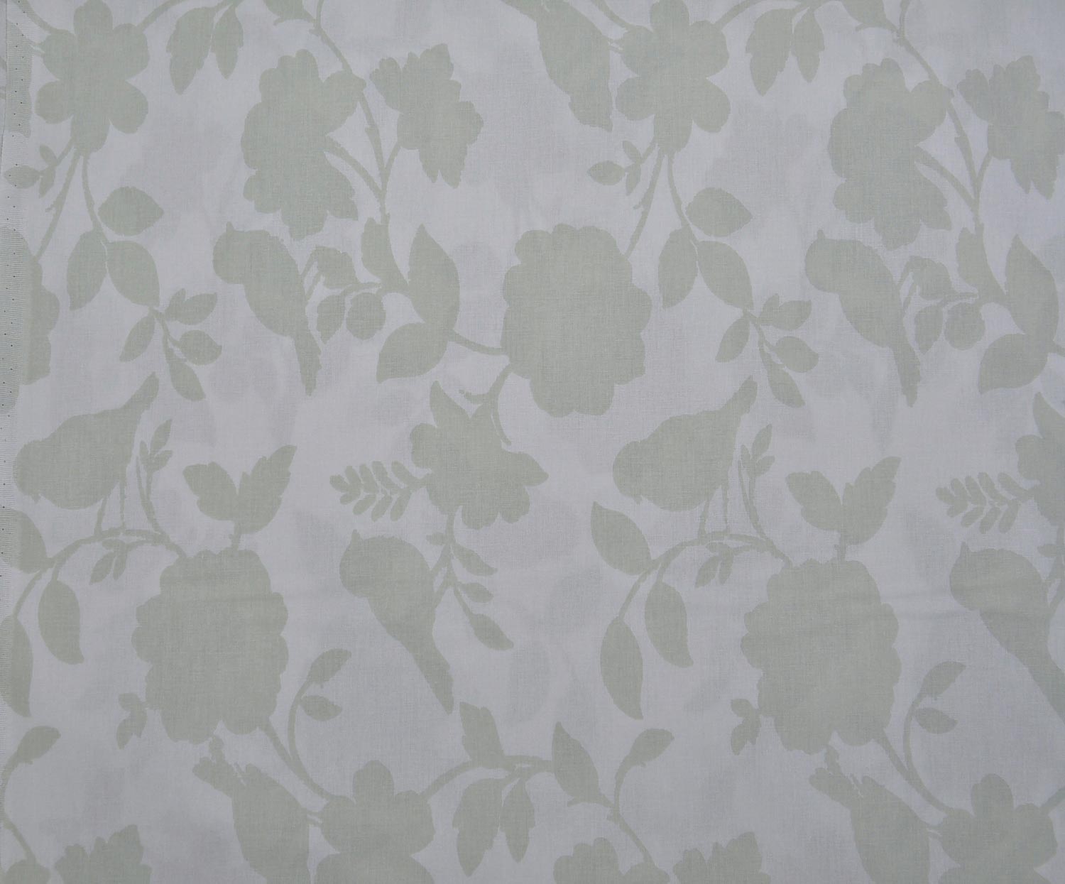 SOFT FLORAL DESENLİ POPLİN KUMAŞ - MİNT
