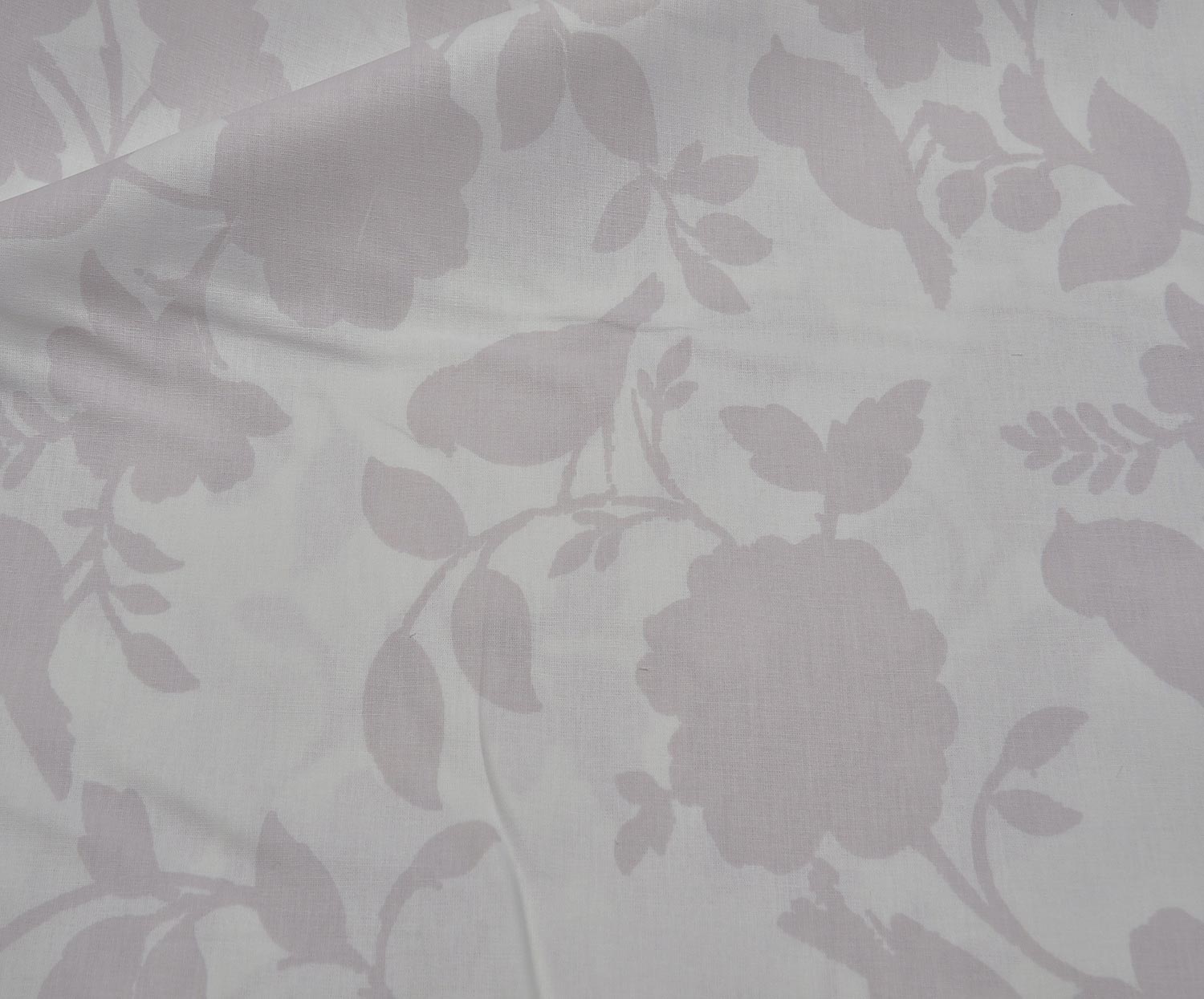 SOFT FLORAL DESENLİ POPLİN KUMAŞ - AÇIK LİLA