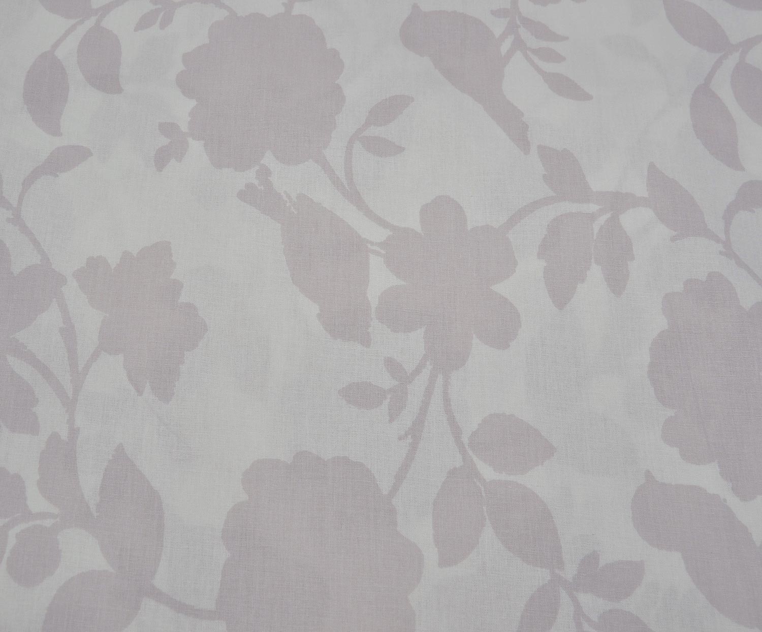 SOFT FLORAL DESENLİ POPLİN KUMAŞ - AÇIK LİLA