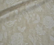 VINTAGE FLORAL POPLIN FABRIC - BEIGE