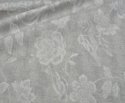 VINTAGE FLORAL POPLIN FABRIC - GREY