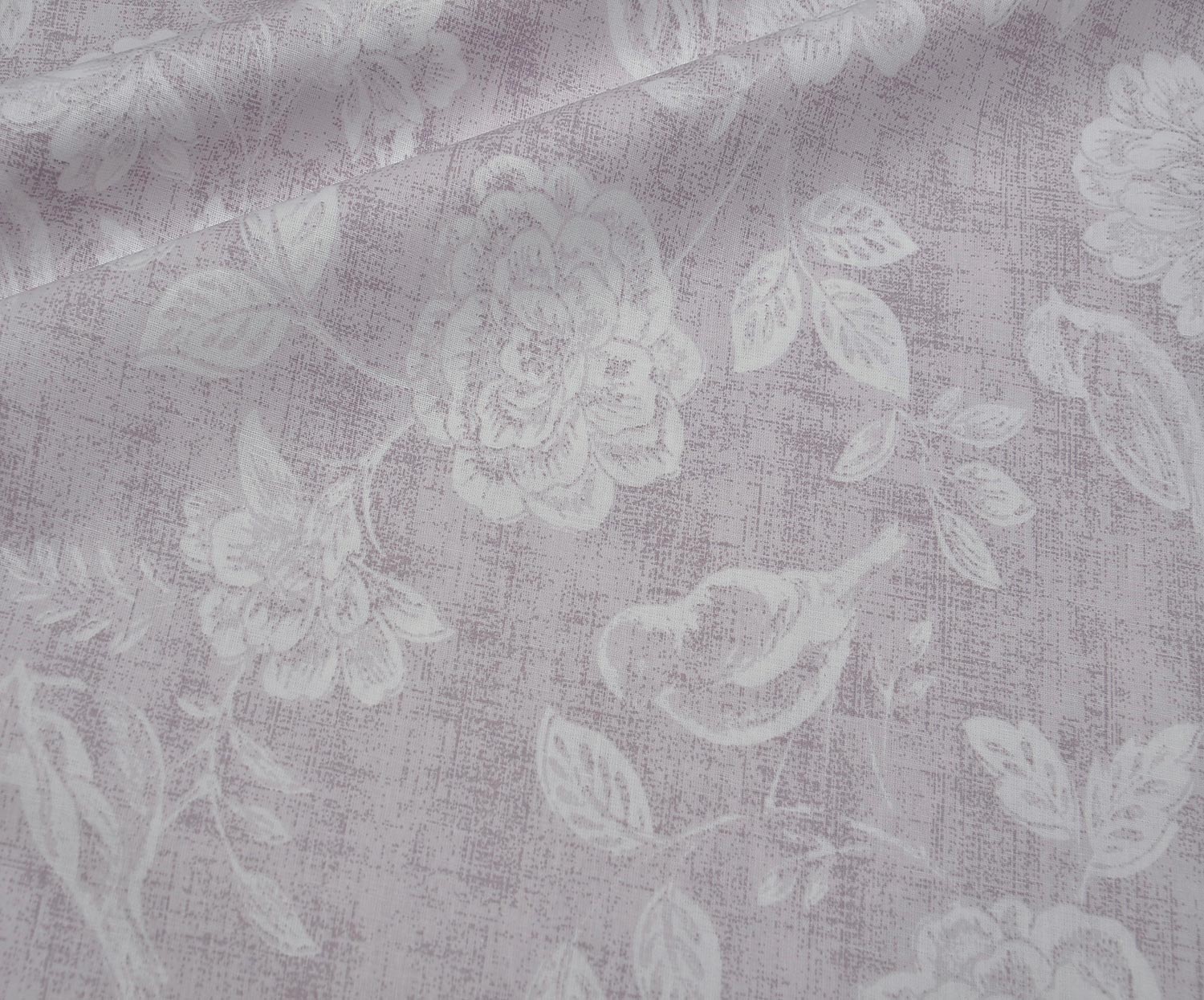 VINTAGE FLORAL POPLIN FABRIC - LILAC