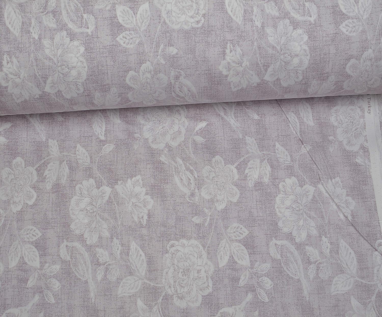 VINTAGE FLORAL POPLIN FABRIC - LILAC