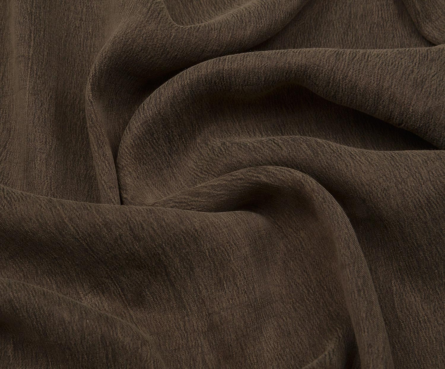 SILK CUPRA FABRIC - DARK BROWN