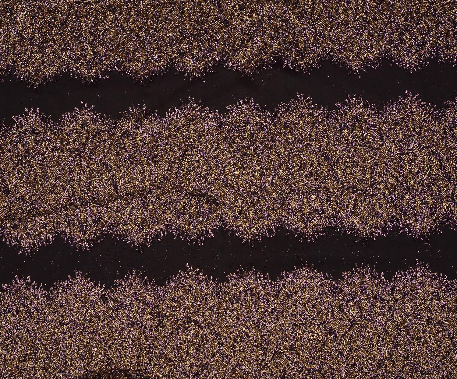 FABRIC WITH DENSE GLITTER PATTERN ON TULLE - PLUM