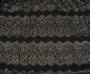 HEAVILY GLITTER PATTERNED TULLE FABRIC - BLACK