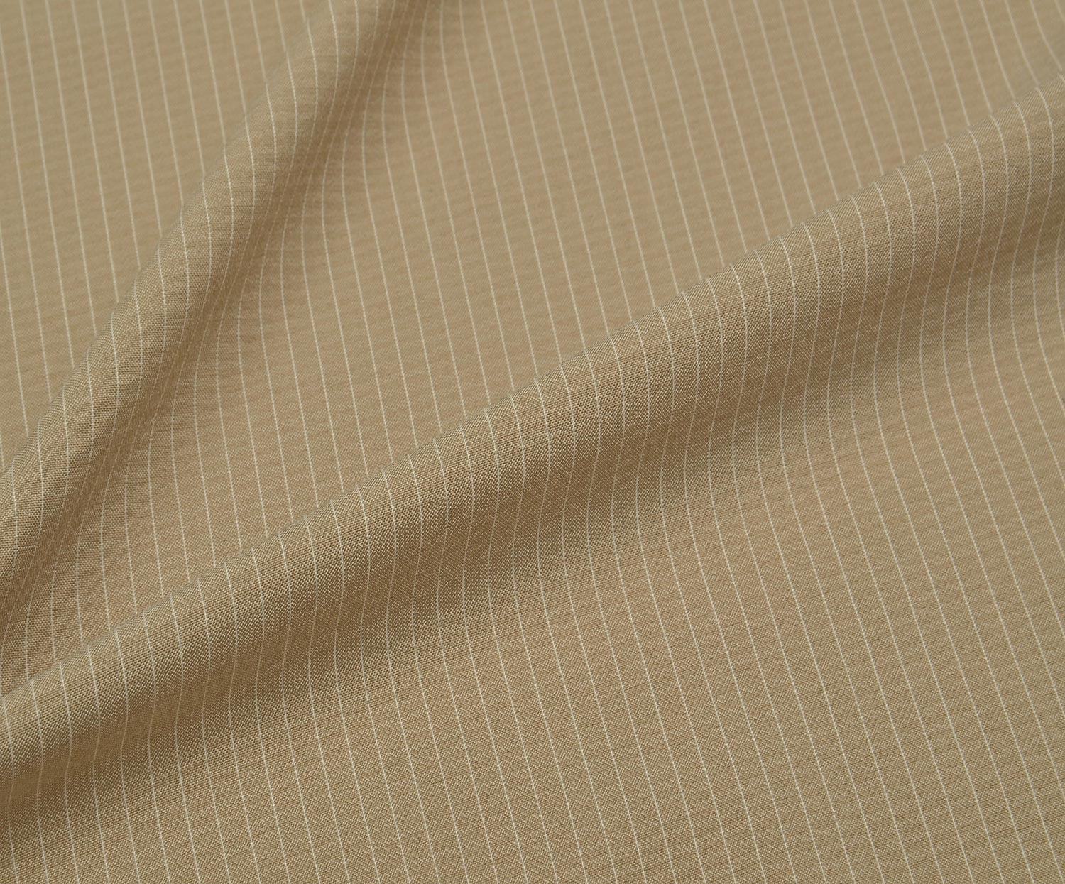 STRIPED DRESS SHIRT FABRIC - BEIGE