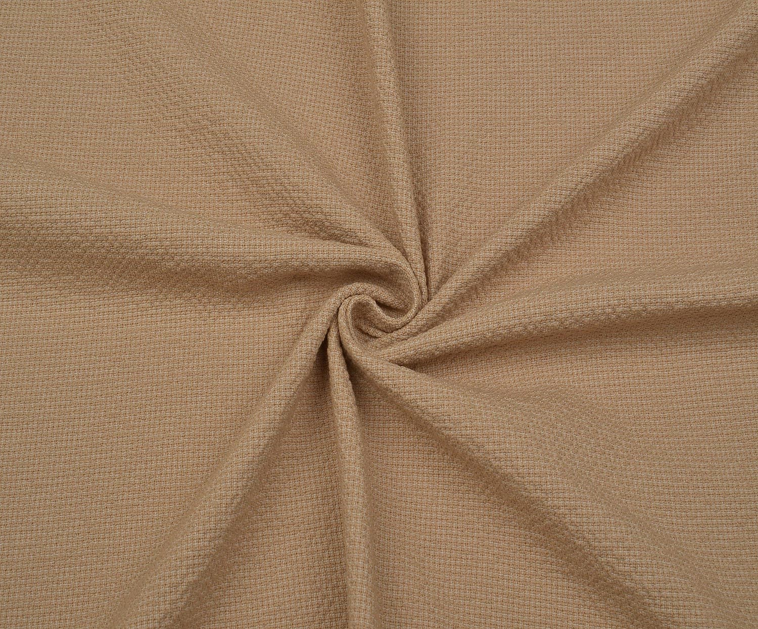 STRAW-TEXTURED COTTON FABRIC - BEIGE