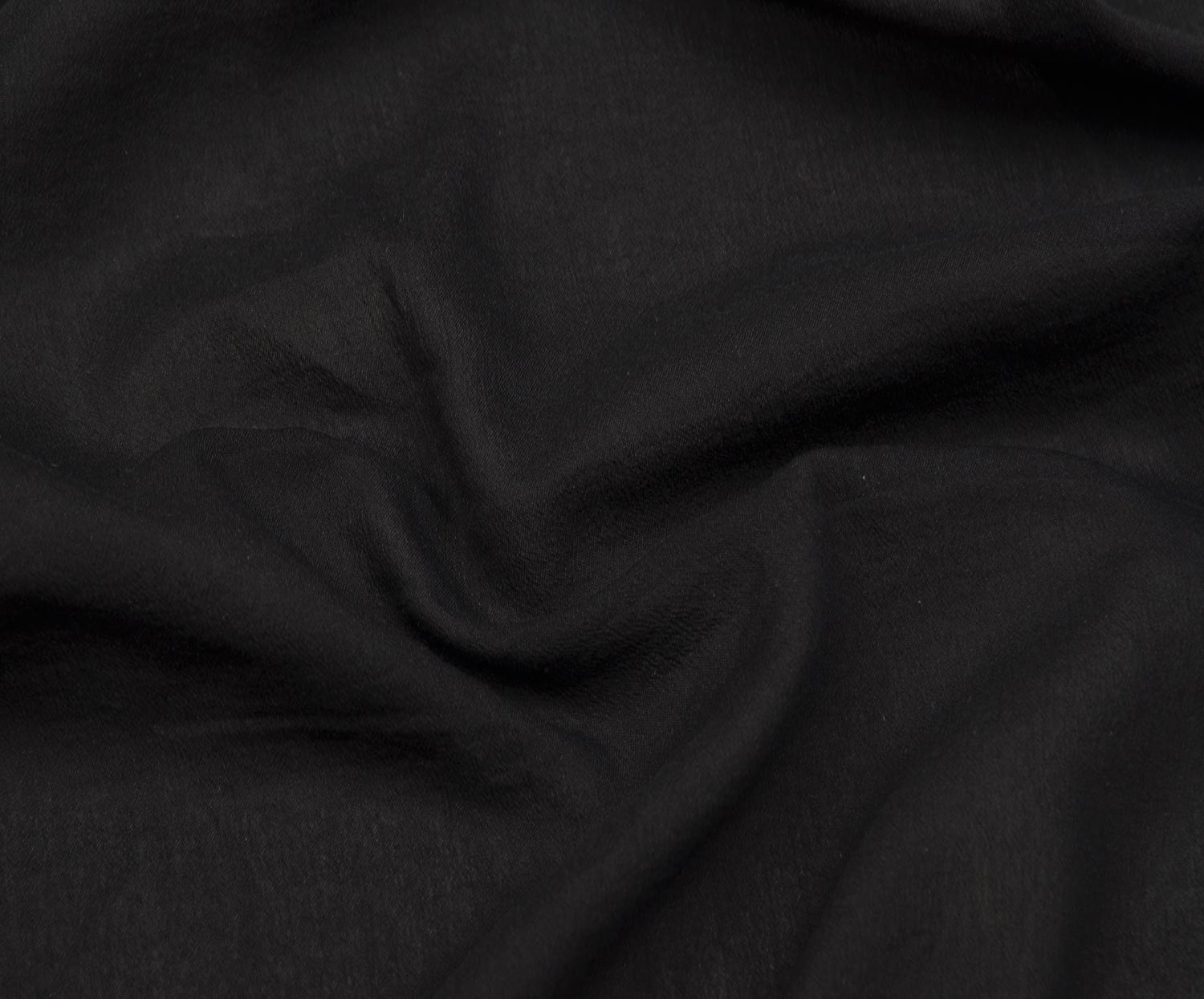 THIN COTTON VISCOSE FABRIC - BLACK