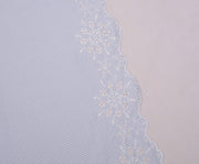 WATER REPELLENT BRODERIE ANGLAISE COTTON FABRIC - BLUE