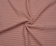 DESENLİ KETEN KUMAŞ - PEMBE