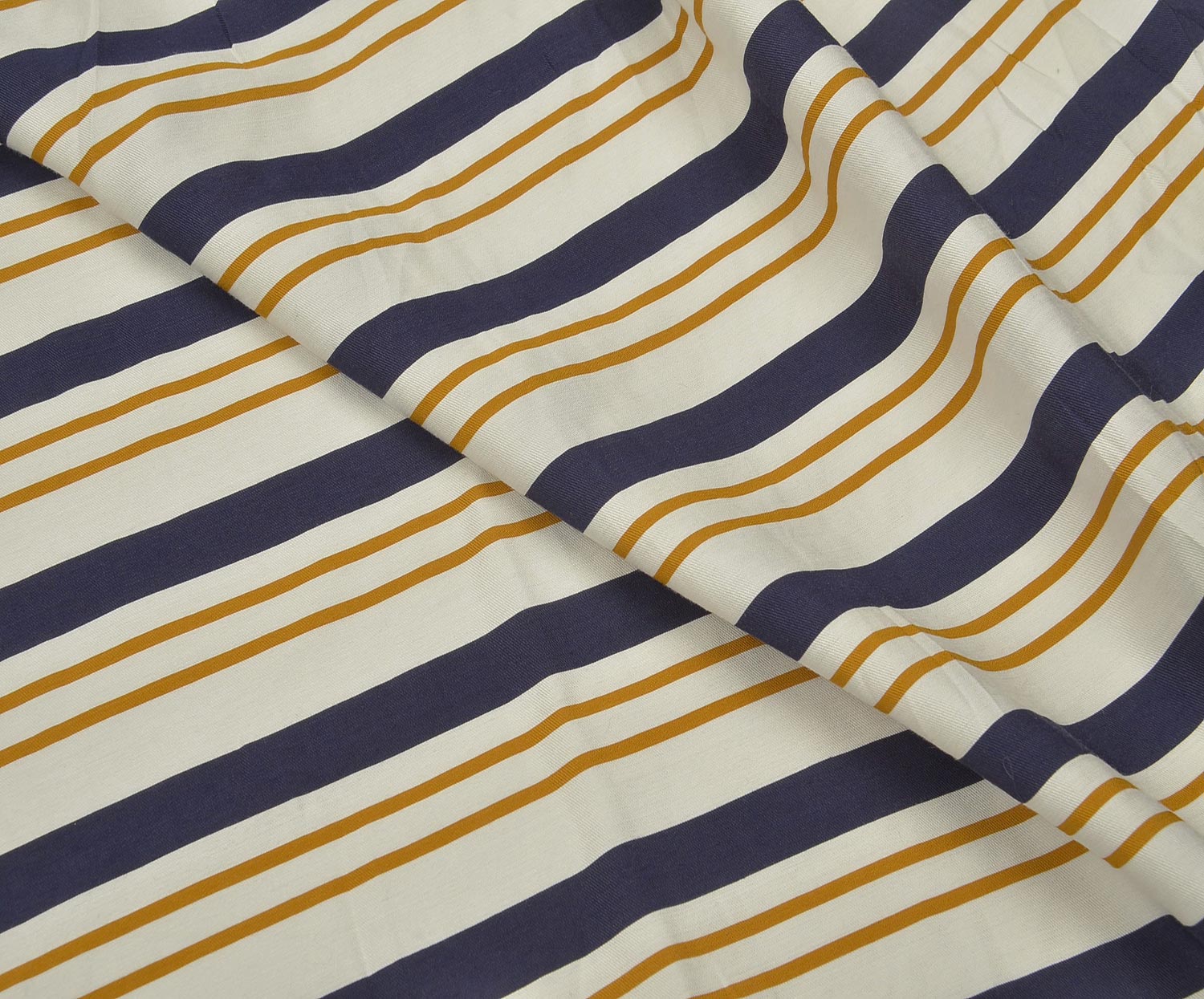 DESENLİ KETEN KUMAŞ - LACİVERT